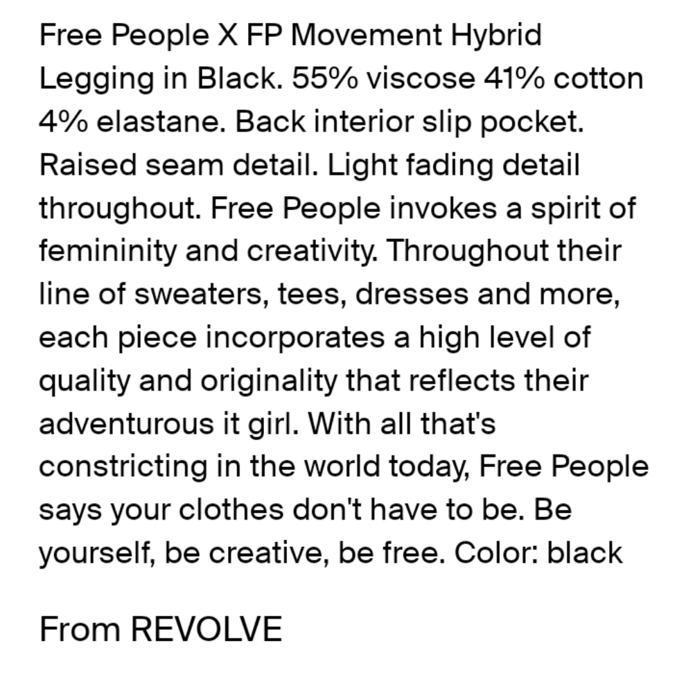 NWT Free People Movement Hybrid Leggings Black Gray Exposed Hem XS - Picture 3 of 15